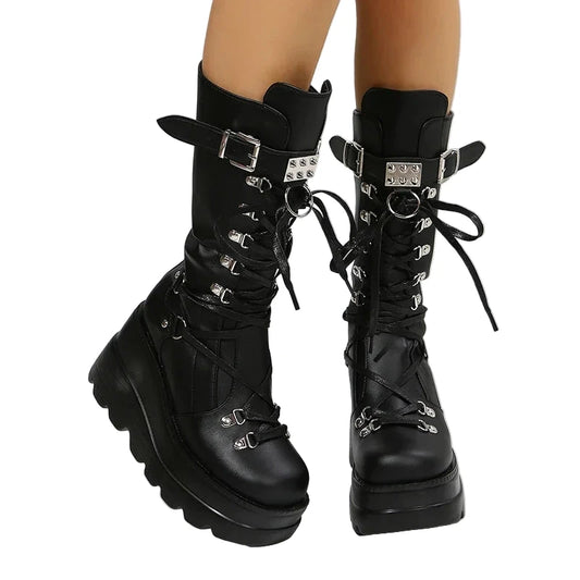 Nyra Strap Combat Boots