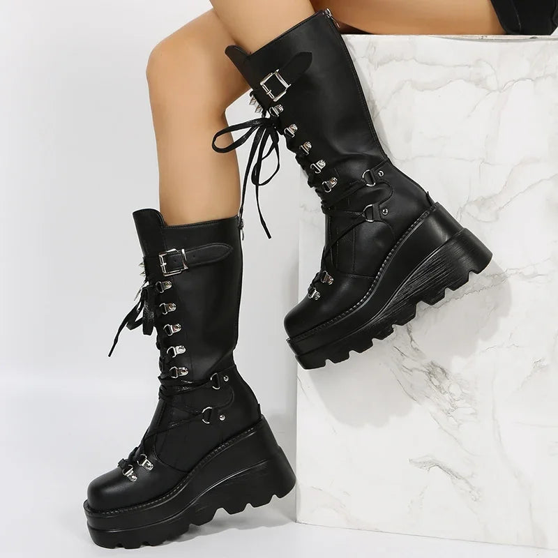 Nyra Strap Combat Boots